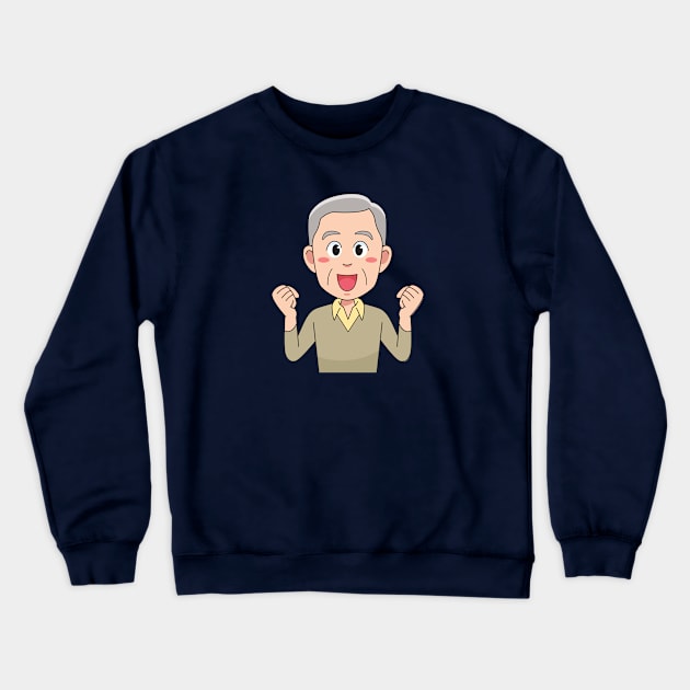 Cute Energetic Grandpa Crewneck Sweatshirt by teegear